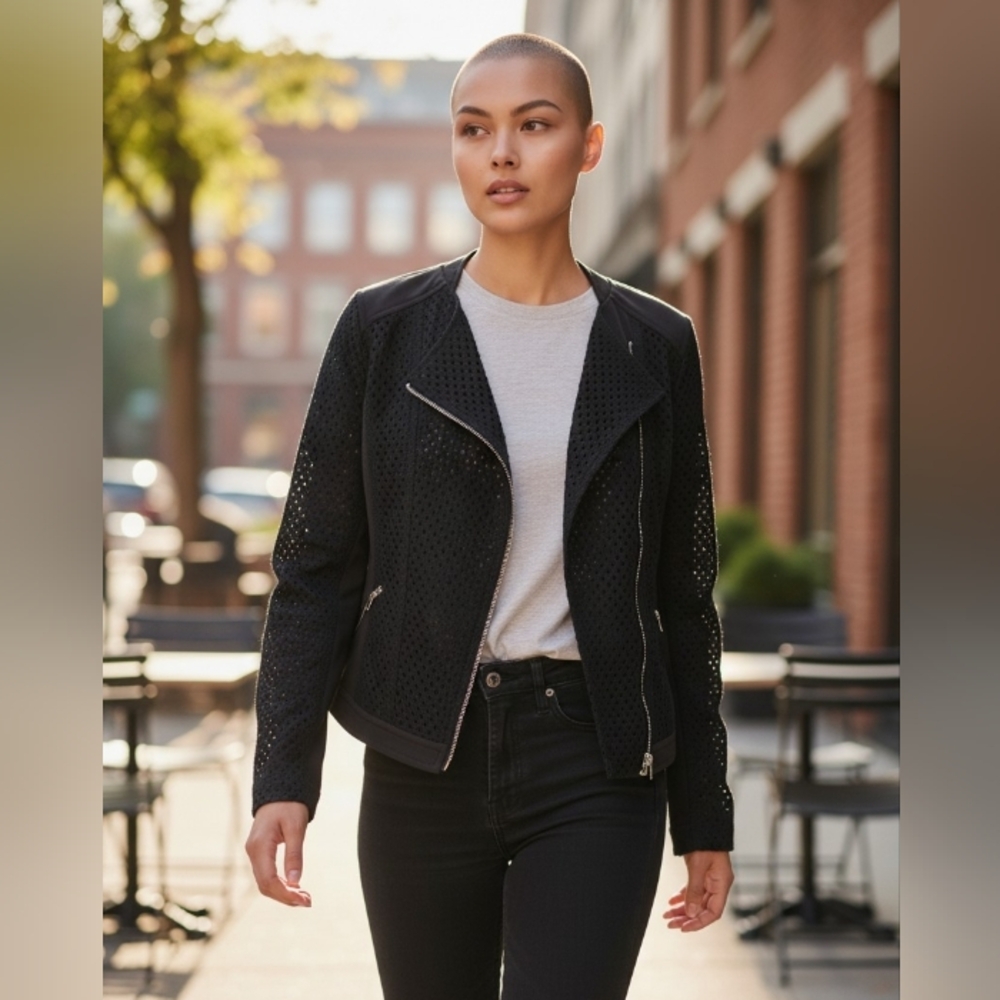 Chico's Black Mesh Jacket